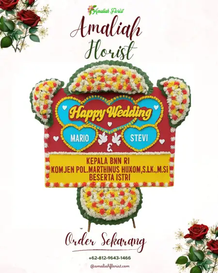 Papan Bunga Pernikahan Kebon Lega